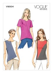 9004 EZ VOGUE ASYMMETRIC SEAM TOP SLEEVES  OR NOT PATTERN 6-14; 14-22 uncut choice